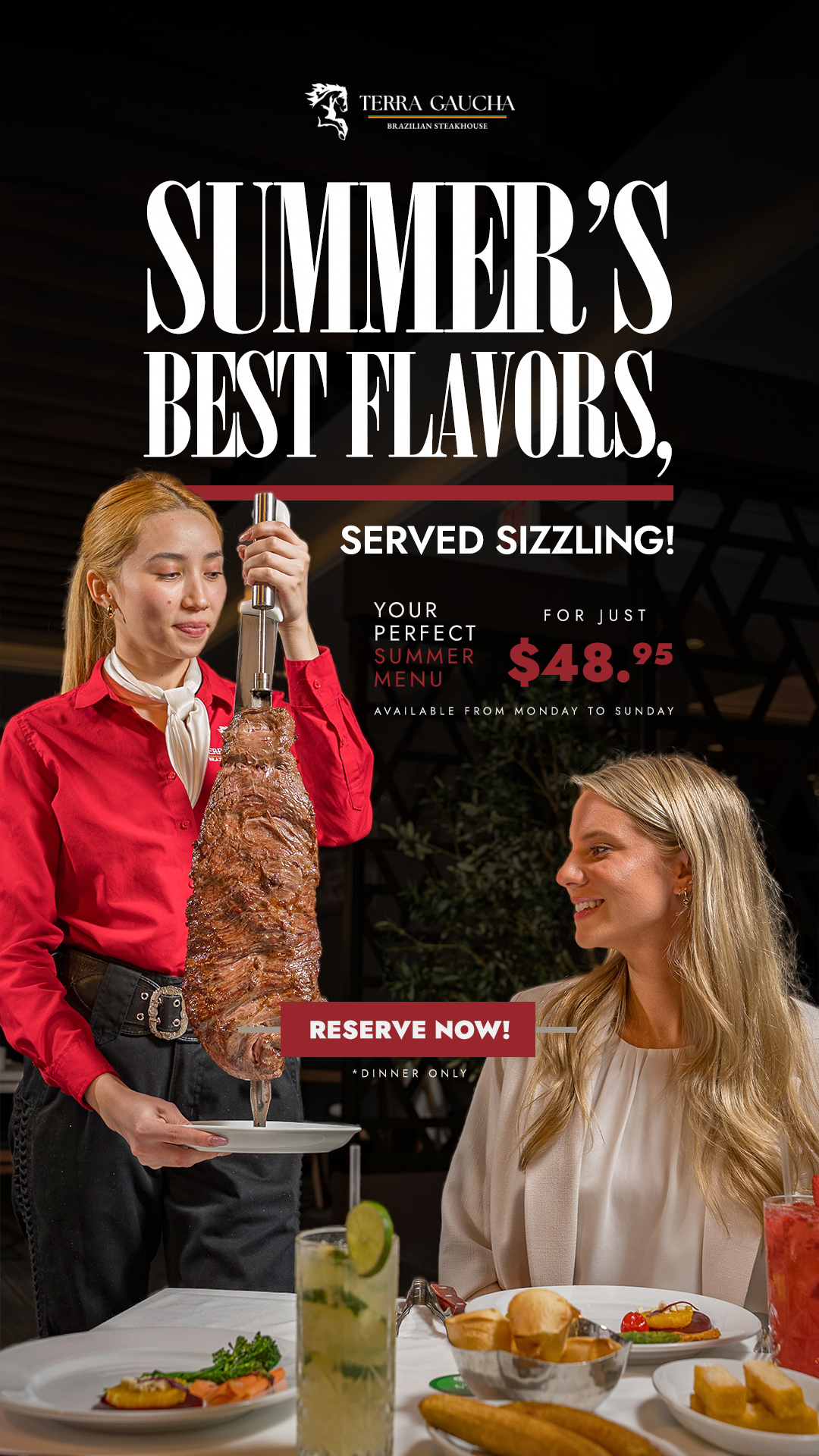 summer's best flavors promotion menu