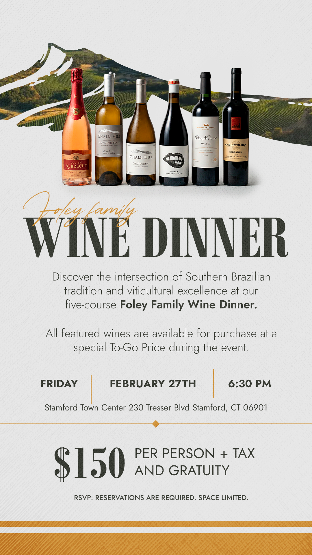 foley family wine dinner